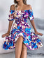 Floral Midi Dress With Short Sleeves – Chic Women's Dresses | Belle Kloset Fashion