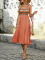 Tie Shoulder Tiered Ruffle Midi Dress – Chic Women's Dresses | Belle Kloset Fashion