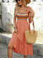 Tie Shoulder Tiered Ruffle Midi Dress – Chic Women's Dresses | Belle Kloset Fashion