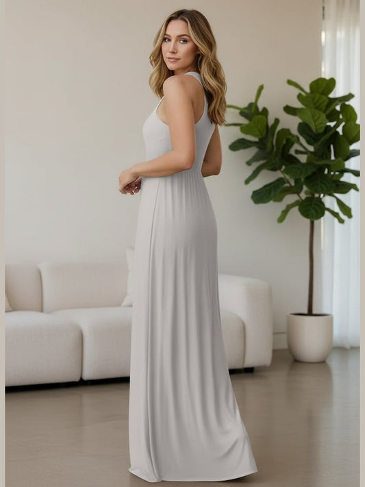 Grecian Neck Dress with Pockets - Chic Women's Dresses | Belle Kloset Fashion