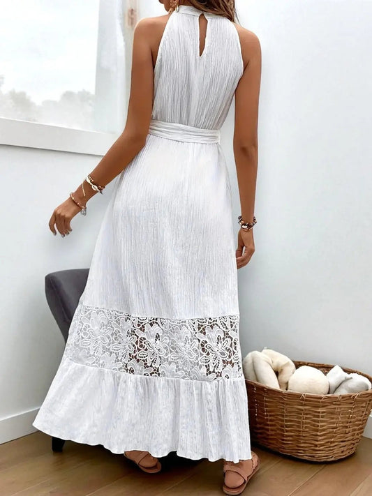 Angelic Lace Detail Maxi Dress Belle Kloset