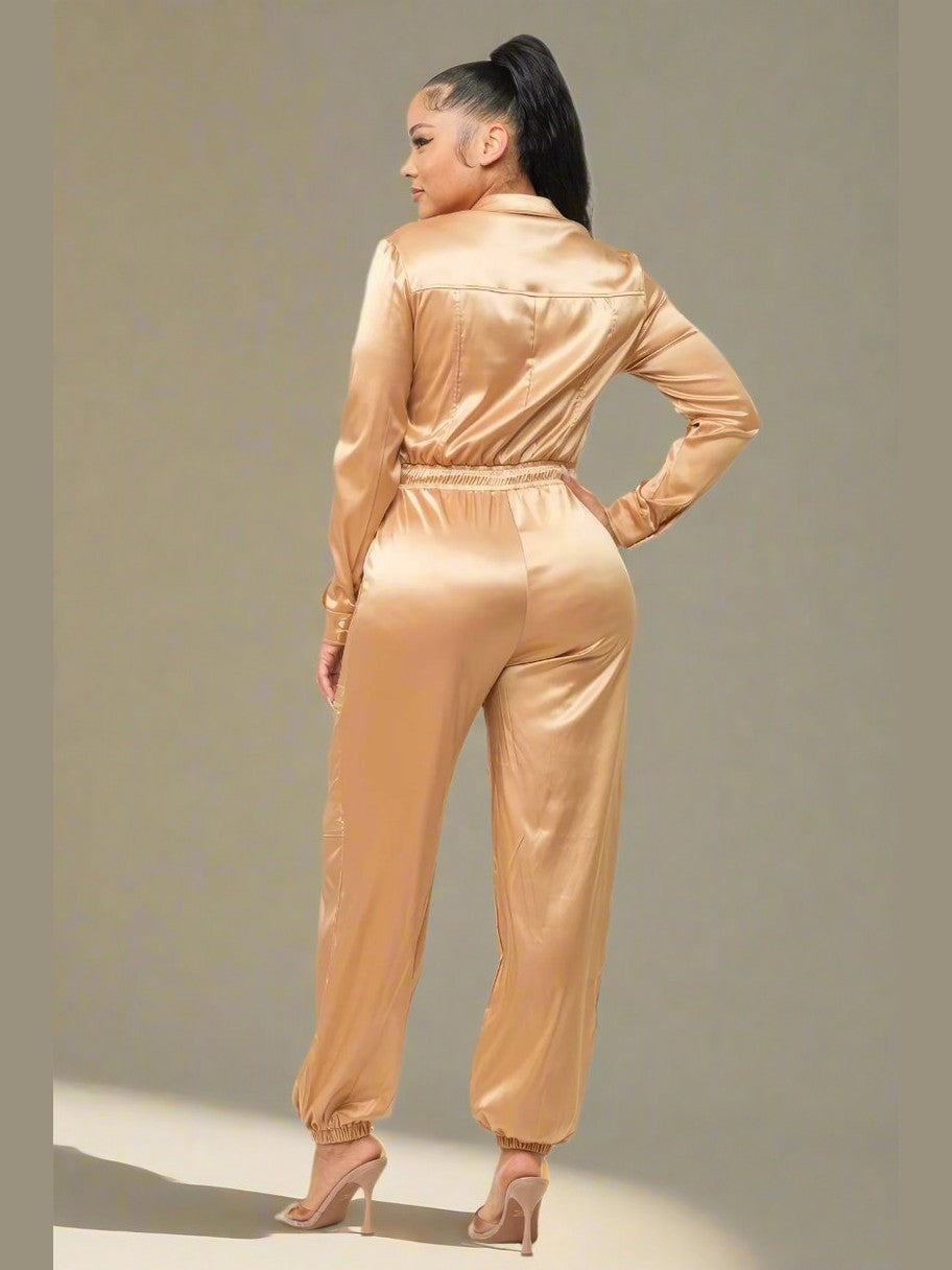 Pop of Gold Jumpsuit