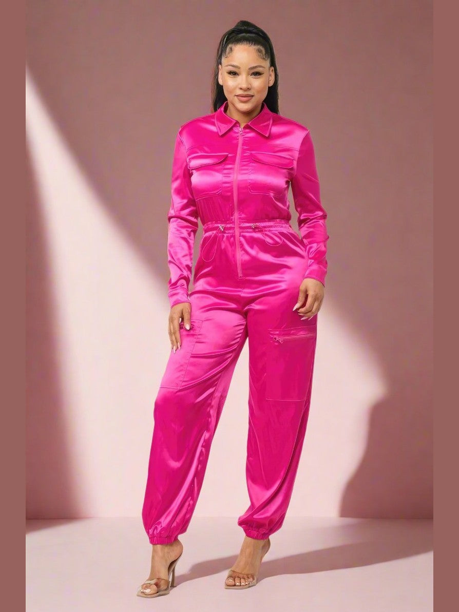 Pop of Pink Jumpsuit