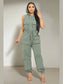 Hooded Cargo Jumpsuit (Olive) - Chic Women's Outfit Set | Belle Kloset Fashion