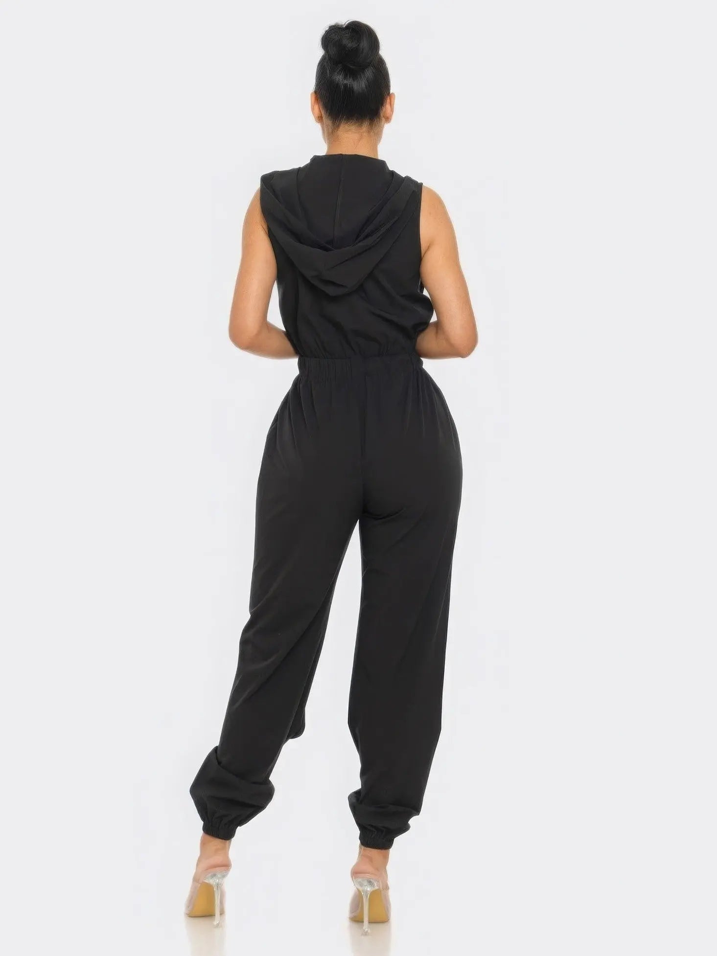 Hooded Cargo Jumpsuit (Black) - Chic Women's Outfit Set | Belle Kloset Fashion