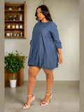 Denim Bubbled Dress