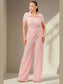 Timeless Polo Top And Pants Set (Peach) - Chic Women's Outfit Set | Belle Kloset Fashion