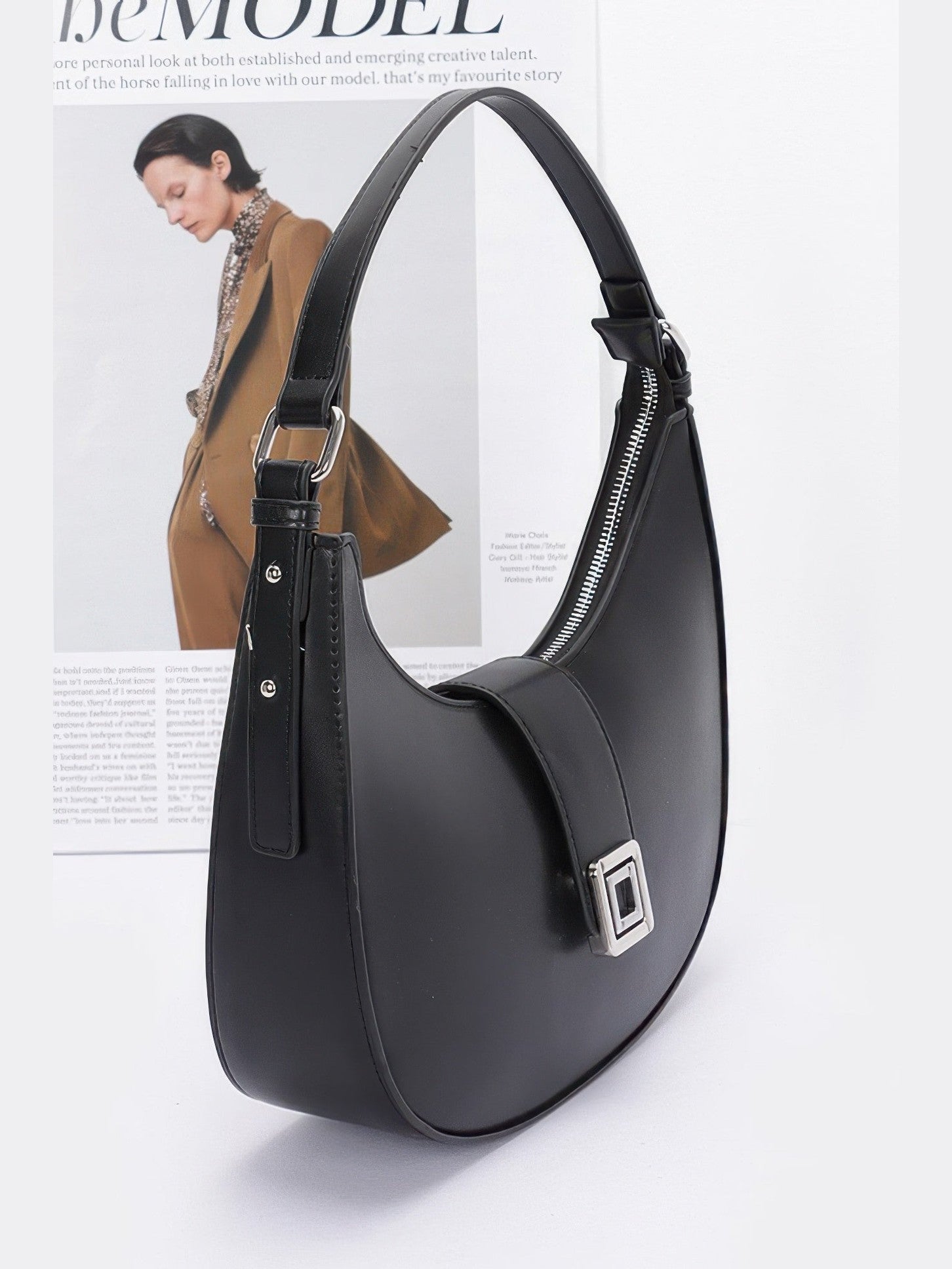 LuxeEase Faux Leather Hobo Bag - Chic Women's  | Belle Kloset Fashion