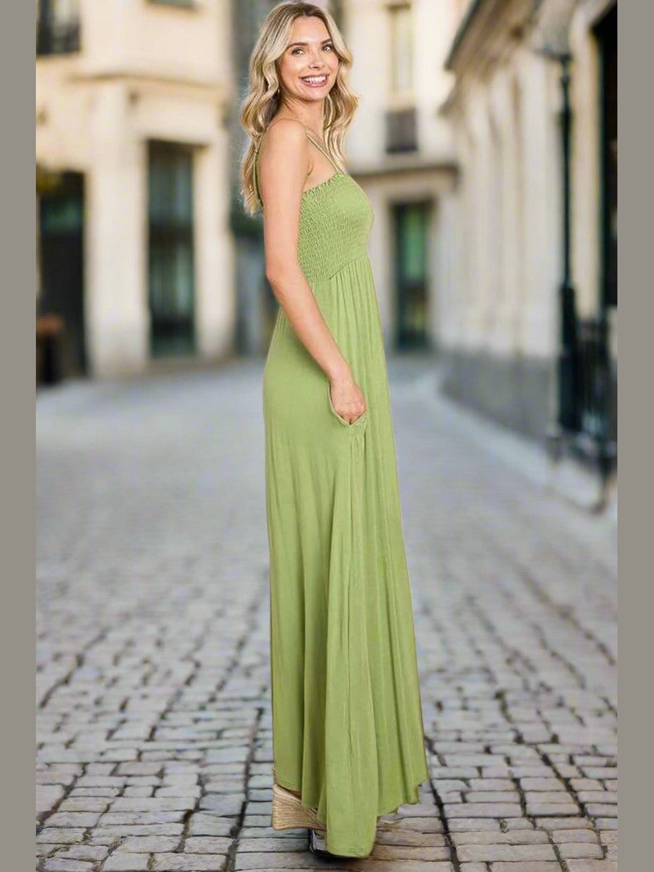 Summer Breeze Cami Maxi Dress Olive
