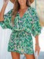 Boho Breeze Floral Batwing Romper – Chic Women's Outfit Set | Belle Kloset Fashion
