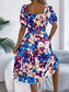 Floral Midi Dress With Short Sleeves – Chic Women's Dresses | Belle Kloset Fashion