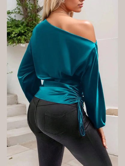 One-Shoulder Luxe Blouse - Chic Women's TOP | Belle Kloset Fashion