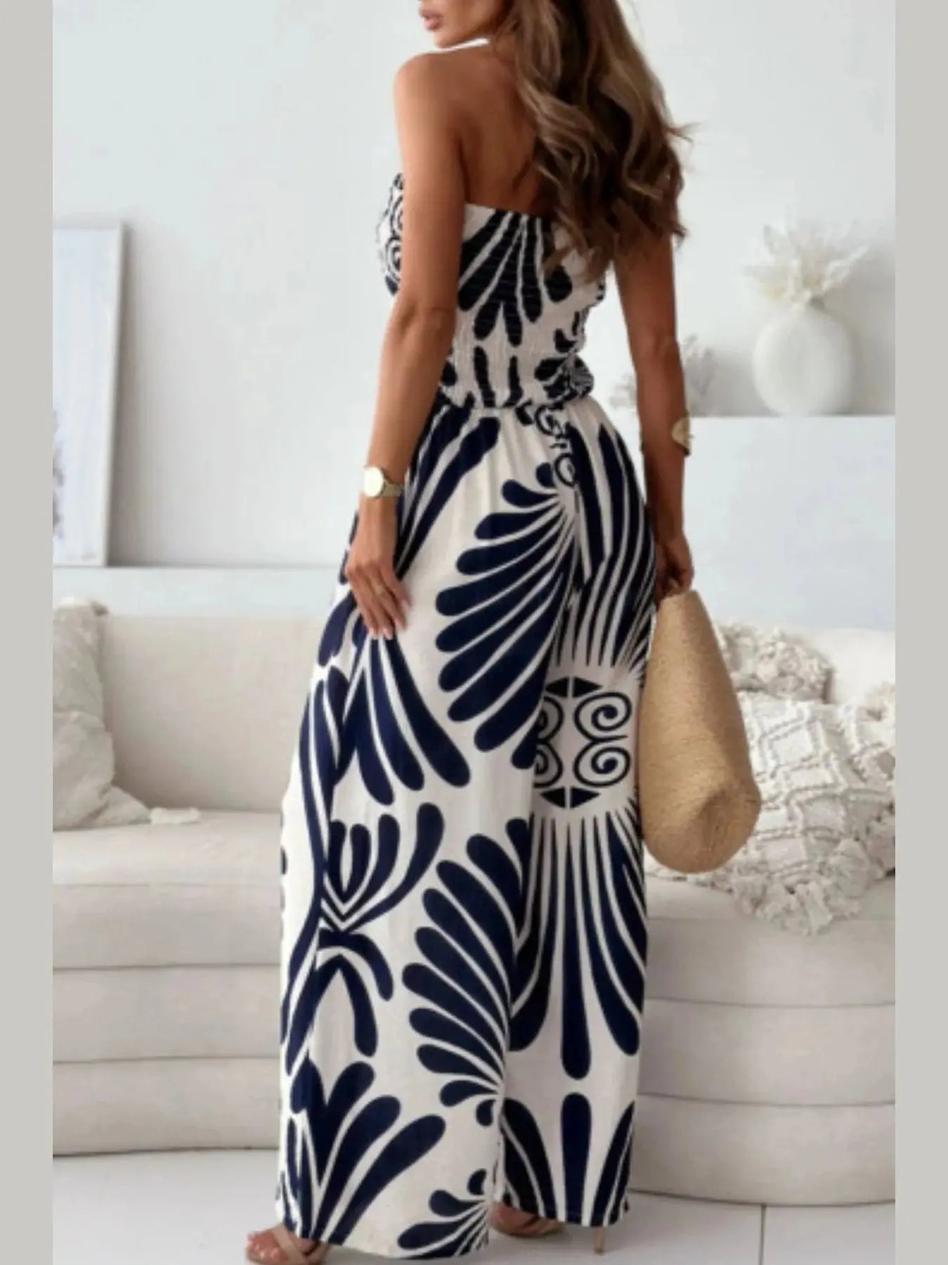 Tropical Breeze Tube Jumpsuit – Chic Women's Outfit Set | Belle Kloset Fashion